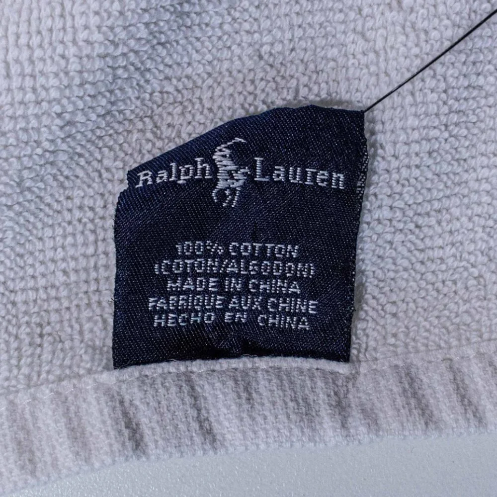 VTG 90s Polo Sport Ralph Lauren Football Bear Beach Towel Faded Sunwashed 62x33